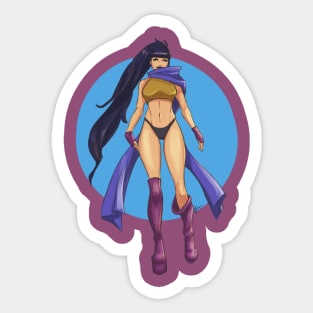 Bikini, scarf, high heel boots pinup Sticker